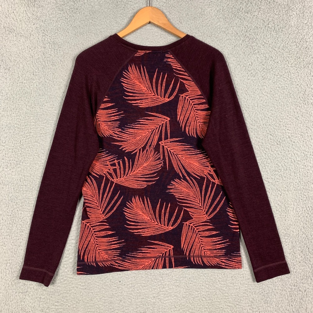 Smartwool Merino 250 Base Layer Womens XL Sunset Coral Palm Classic Thermal Crew - Picture 5 of 10